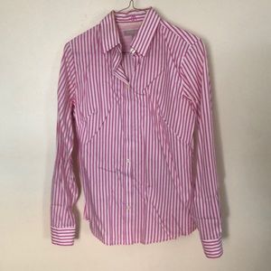 Banana Republic dress shirt, pink/white, size 2